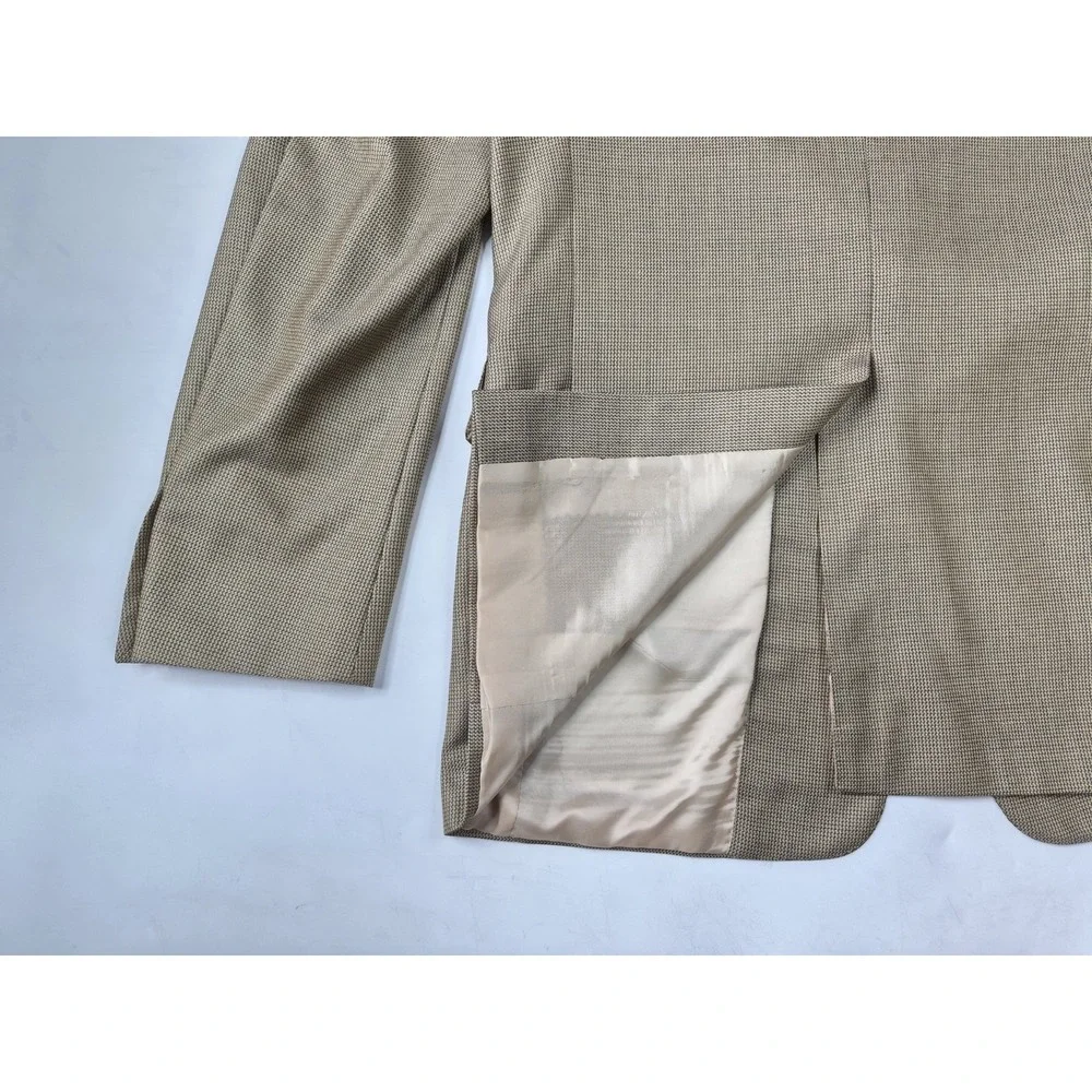 Hart Schaffner Marx Mens Wool Sports Coat 40L Gold Made in USA 3 Button Jacket
